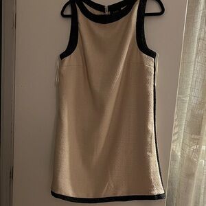 Vici Cream Mini Dress with Black Trim